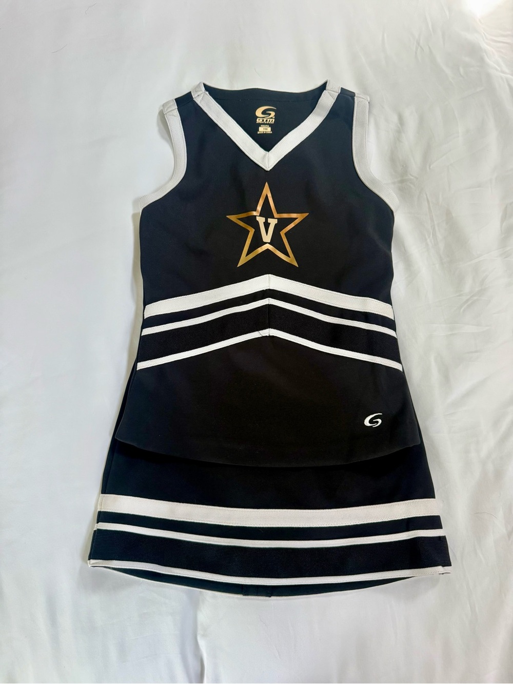 Vanderbilt cheerleading uniform set